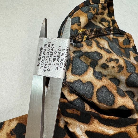 Mph Collection Sleeveless Mini Dress Womens Sz 2X Animal Print Button Down NWT - Picture 5 of 10